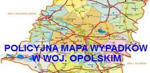 Policyjna mapa wypadków w województwie Opolskim