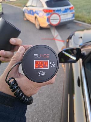 policjanci prowadzą kontrole drogowe