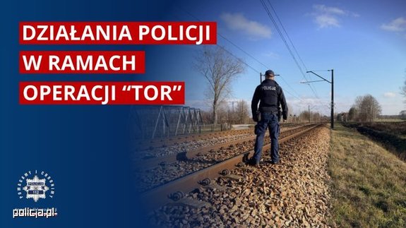 zdjęcie: policjant na szlaku kolejowym