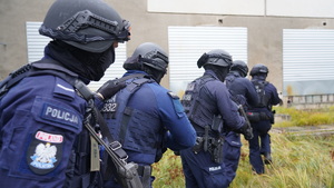 służby w trakcie działań