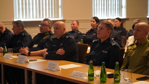 Policjanci podczas narady rocznej