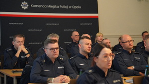 Policjanci podczas narady rocznej