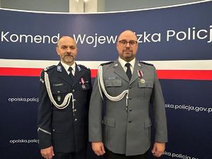 Zdjęcie przedstawia policjantów podczas ślubowania.