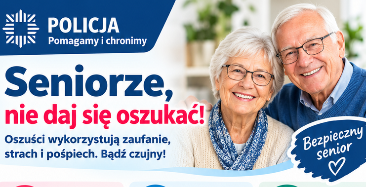 Policja ostrzega seniorów przed oszustwami w Europejskim Dniu Seniora